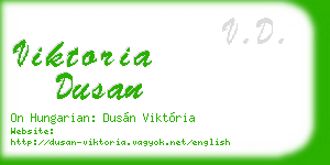 viktoria dusan business card